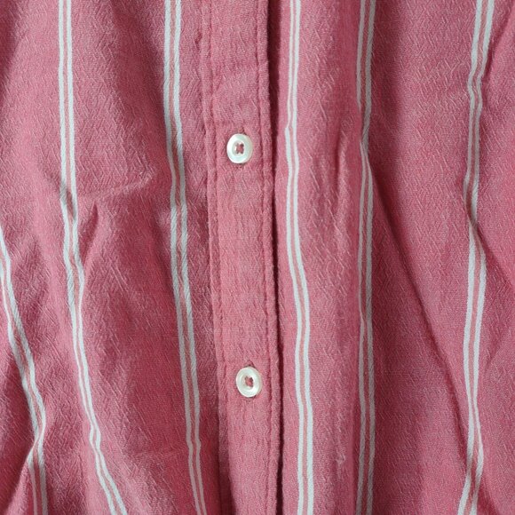 Abercrombie Fitch Womens Button Up Shirt S Pink‎ Striped Tie Front Casual Summer - Picture 4 of 11